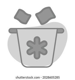 Dustbin Healthcare Medical, vector graphic Illustration Icon.