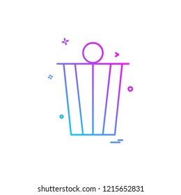Dustbin icon design vector