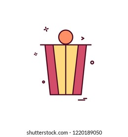 Dustbin icon design vector