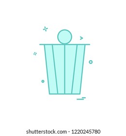 Dustbin icon design vector