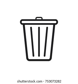 dustbin icon , garbage, trash bin vector icon 