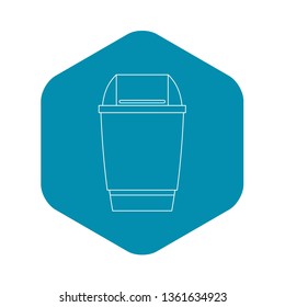 Dustbin icon. Outline illustration of dustbin vector icon for web