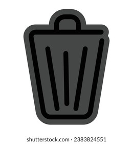 Icono de Dustbin . La basura puede encono. icono de la barra diagonal simple. ilustración vectorial 10 Eps 