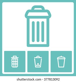 Dustbin Icon Vector. 