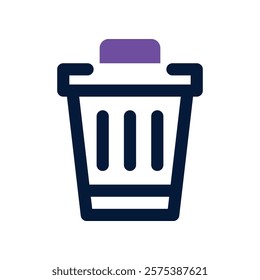 dustbin icon. vector dual tone icon for your website, mobile, presentation, and logo design.