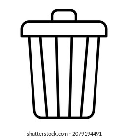 Dustbin icon vector image. Can also be used for web apps, mobile apps and print media.