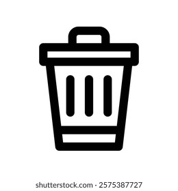 dustbin icon. vector line icon for your website, mobile, presentation, and logo design.