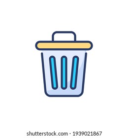 Dustbin icon in vector. Logotype