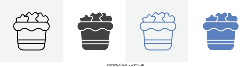 Conjunto de Vector de icono de cubo de basura para el Web