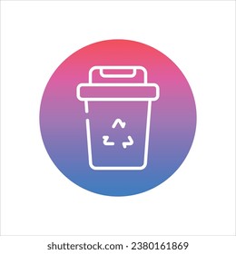 Dustbin icon vector stock illustration
