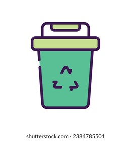 Dustbin icon vector stock illustration