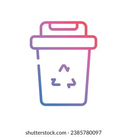 Dustbin icon vector stock illustration