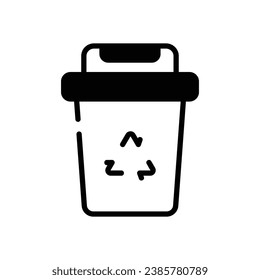 Dustbin icon vector stock illustration
