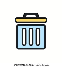 Dustbin icon.Vector illustration.