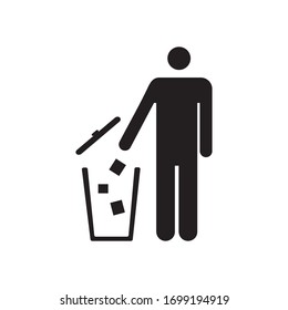 dustbin illustration icon logo vector