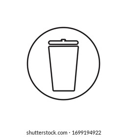 dustbin illustration icon logo vector