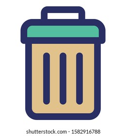 
Dustbin Isolated Vector with Outline icon which can easily modify or edit
