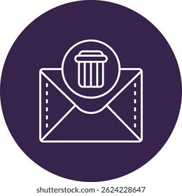 Dustbin Line vector Icon Design