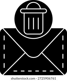 Diseño de icono de Vector de línea de cubo de basura
