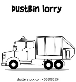Dustbin lorry of transportation collection vector art svg