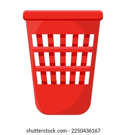 Dustbin für Büro- oder Heimvektorgrafik. Offene Müllcontainer oder Abfallkörbe, Körbe für Müllbeutel. Inneneinrichtung, Abfallkonzept