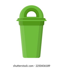 Dustbin for office or home vector illustration. Cartoon drawing of closed trash bins or wastebaskets, baskets for trash bags. Interior, garbage concept