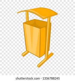 Dustbin for public spaces icon in cartoon style isolated on background for any web design 