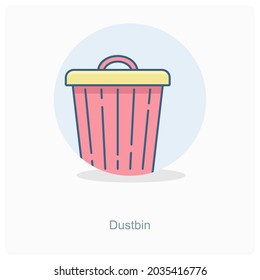 Concepto de icono de Papelera o Papelera de reciclaje