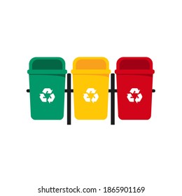 Dustbin set vector art and graphics