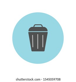 Dustbin simple illustration clip art vector