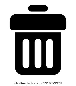 Dustbin solid vector icon 