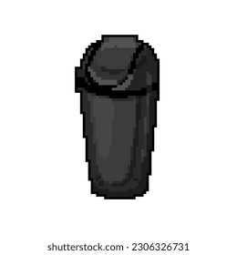 dustbin trash bin garbage game pixel art retro vector. bit dustbin trash bin garbage. old vintage illustration