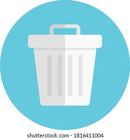 icono de color plano vectorial de papelera 