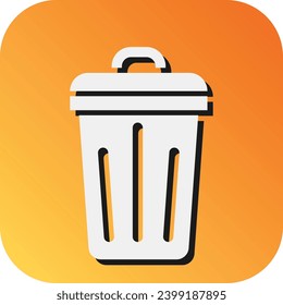 Dustbin Vector Glyph Gradient Background Icon For Personal And Commercial Use.
