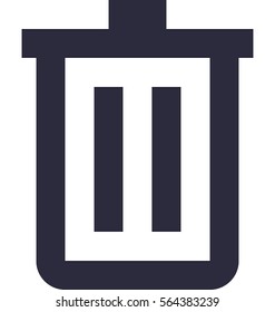 Dustbin Vector Icon 
