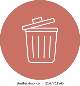 Dustbin vector icon. Can be used for printing, mobile and web applications.