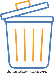 Dustbin vector icon. Can be used for printing, mobile and web applications.