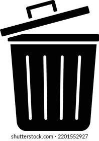 Dustbin vector icon. Can be used for printing, mobile and web applications.