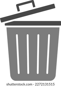 Dustbin vector icon. Can be used for printing, mobile and web applications.