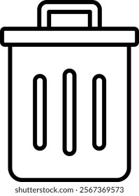 Dustbin vector icon. Can be used for printing, mobile and web applications.