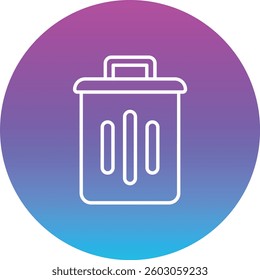 Dustbin vector icon. Can be used for printing, mobile and web applications.
