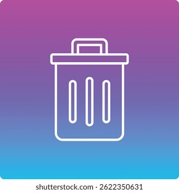 Dustbin vector icon. Can be used for printing, mobile and web applications.