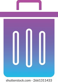 Icono de Vector del cubo de basura. Se puede utilizar para aplicaciones de impresión, móviles y de Web.