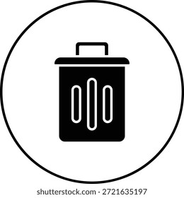 Icono de Vector del cubo de basura. Se puede utilizar para aplicaciones de impresión, móviles y de Web.