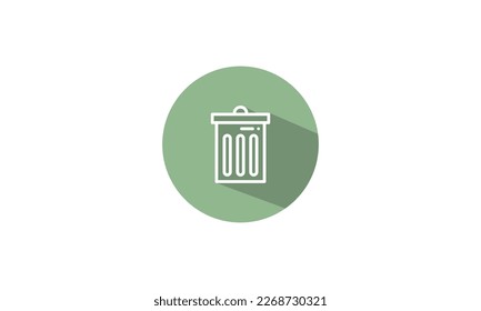 Ilustración de diseño de icono de vector Dustbin