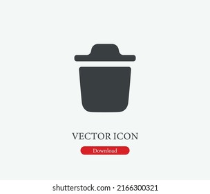 Dustbin vector icon. Editable stroke. Symbol in Line Art Style for Design, Presentation, Website or Mobile Apps Elements, Logo. Dustbin symbol illustration. Pixel vector graphics - Vector