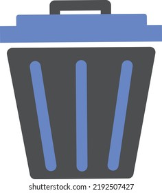 Dustbin Vector Illustration Color Icon