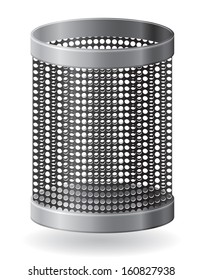 dustbin vector illustration isolated on white background