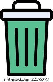 Dustbin Vector illustration on a transparent background.Premium quality symmbols.Stroke vector icon for concept and graphic design.
