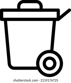 ilustración de dustbin Vector en un fondo transparente. Símbolos de calidad premium. Icono vectorial de trazo para el concepto y diseño gráfico.